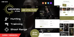 Weapon store - gun shop HTML template
