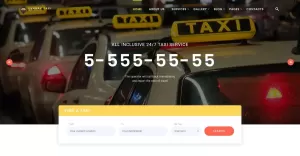 Webbplatsmall för lyxig taxi