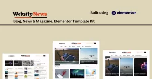 Websity News Blog and Magazine Elementor Template Kit