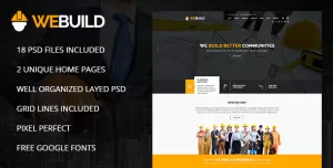 WEBUILD – Construction & Building PSD Template