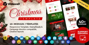 Webwall - Christmas Newsletter + StampReady & CampaignMonitor Compatible Files