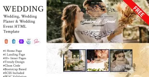 Wedding - FREE Wedding, Wedding Planner & Event HTML Template