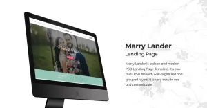 Wedding Landing Page PSD Template