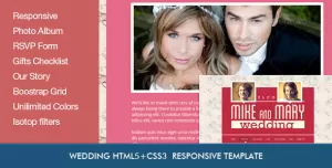 Wedding Retro HTML5 Template