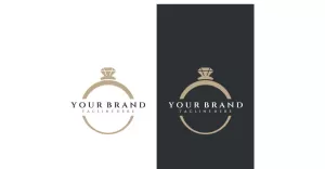 Wedding Ring Logo Vector Template