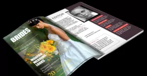 Wedding Themed Magazine Template Design - TemplateMonster