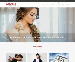 Wedding Videographer WordPress theme for movie production and films