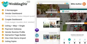 WeddingDir - Directory & Listing WordPress Theme for Vendor / Supplier