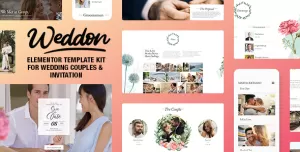 Weddon - Wedding Event Invitation Elementor Template Kit