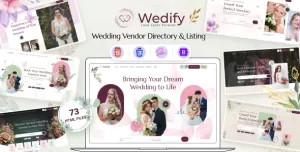 Wedify - Wedding Vendor Directory & Listing HTML5 Template