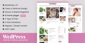 WedPress - Wedding Blog WordPress Theme + RTL
