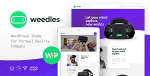 Weedles  Virtual Reality Landing Page & Store WordPress Theme