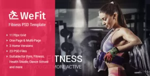 WeFit  Health & Fitness PSD Template