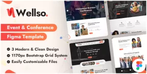Wellso - Event & Conference Figma Template