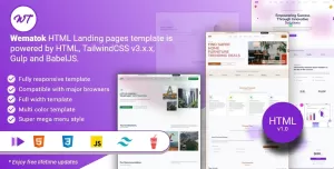 Wematok - TailwindCSS Multipurpose Landing Page HTML5 Template