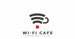 Wi-Fi Cafe Logo Template
