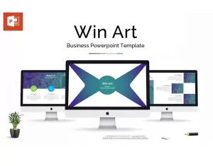Win Art Business Presentation PowerPoint template