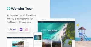 Wonder Tour - Simple Travel Agency Website Template