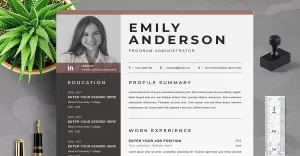 Word Resume Template  Professional Resume Template CV Template
