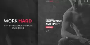 Work Hard One Page Muse Template