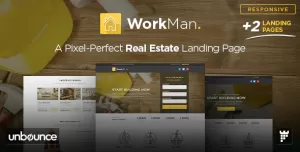 WorkMan - Real Estate and Construction Unbounce Landing Page Template