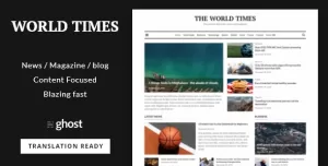 World Times - Newspaper & Magazine Style Ghost Blog Theme