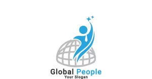 World Winner People Logo, World Forum logo, Global Connection Logo Template