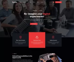 Xable - Dark Digital Agency Elementor Pro Template Kit