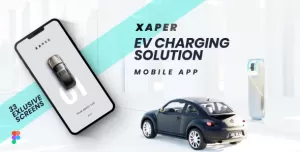 XAPER-Electric Vehicle Charging App Figma UI Design