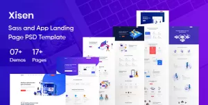 Xisen - Sass and App Landing Page PSD Template
