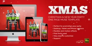 XMas - Christmas / New Year Party Muse Template