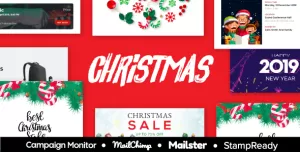 XMAS - Christmas & New Year Sale Multipurpose Responsive Email Template With StampReady Builder