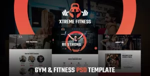 Xtreme Fitness  PSD Template