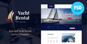 Yacht Rental  Boat Service PSD Template