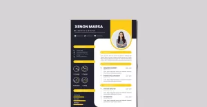 Yellow & Black CV Template