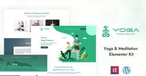 Yoga Meditation - Health and Fitness  - Ready to Use Elementor Kit