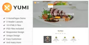 Yumi  Restaurant HTML5 Template