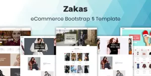 Zakas - Fashion Luxury Shopping Website Template using Bootstrap 5