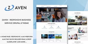 Zaven - Responsive Business Service Drupal 9 Theme