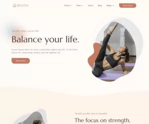 Zentia  Yoga Teacher & Studio Elementor Template Kit