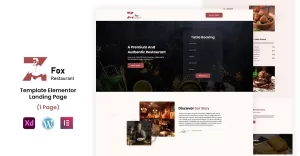 ZFox Restaurant - Food Business Ready to Use Elementor Template