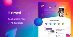 Zimed - App Landing Page HTML Template