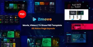 Zmovo - Online Movie, Video & TV Show PSD Template