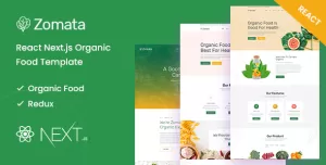 Zomata - React Next.js Organic Food Template
