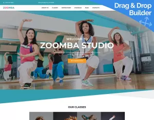Zoomba Dance Studio Moto CMS 3 Template - TemplateMonster