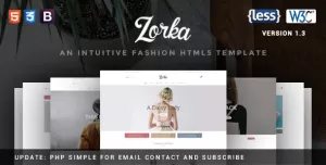 Zorka - An Intuitive Fashion HTML5 Template